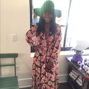 Naked Wardrobe flower maxi dress with slit